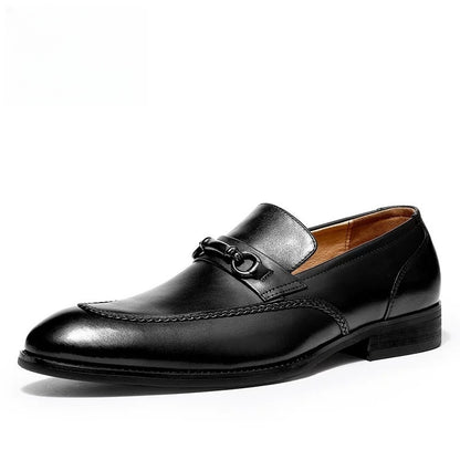 Calveto Fashion Casual Breathable Business Leather Shoes|Genuine Leather Loafer