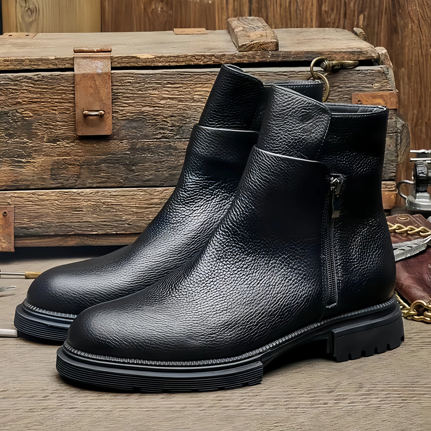 Calveto Chelsea Boots British Retro Martin Boots