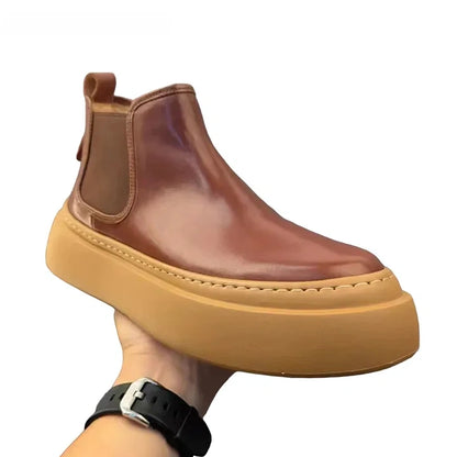 Calveto Handmade Retro Horsehide Chelsea Boot| Sports Style