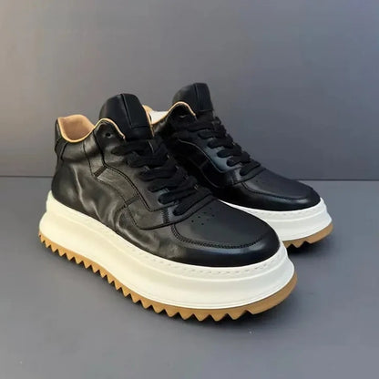 Calveto Handmade Retro Mid-top Casual Men Boots