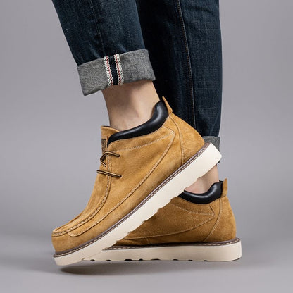 Calveto Handemade Retro British Style Trend Casual Leather Boots | Martin Boots