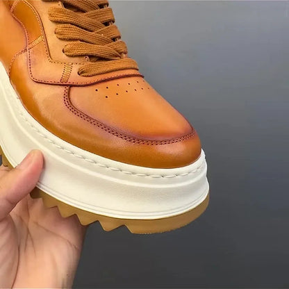 Calveto Handmade Retro Mid-top Casual Men Boots