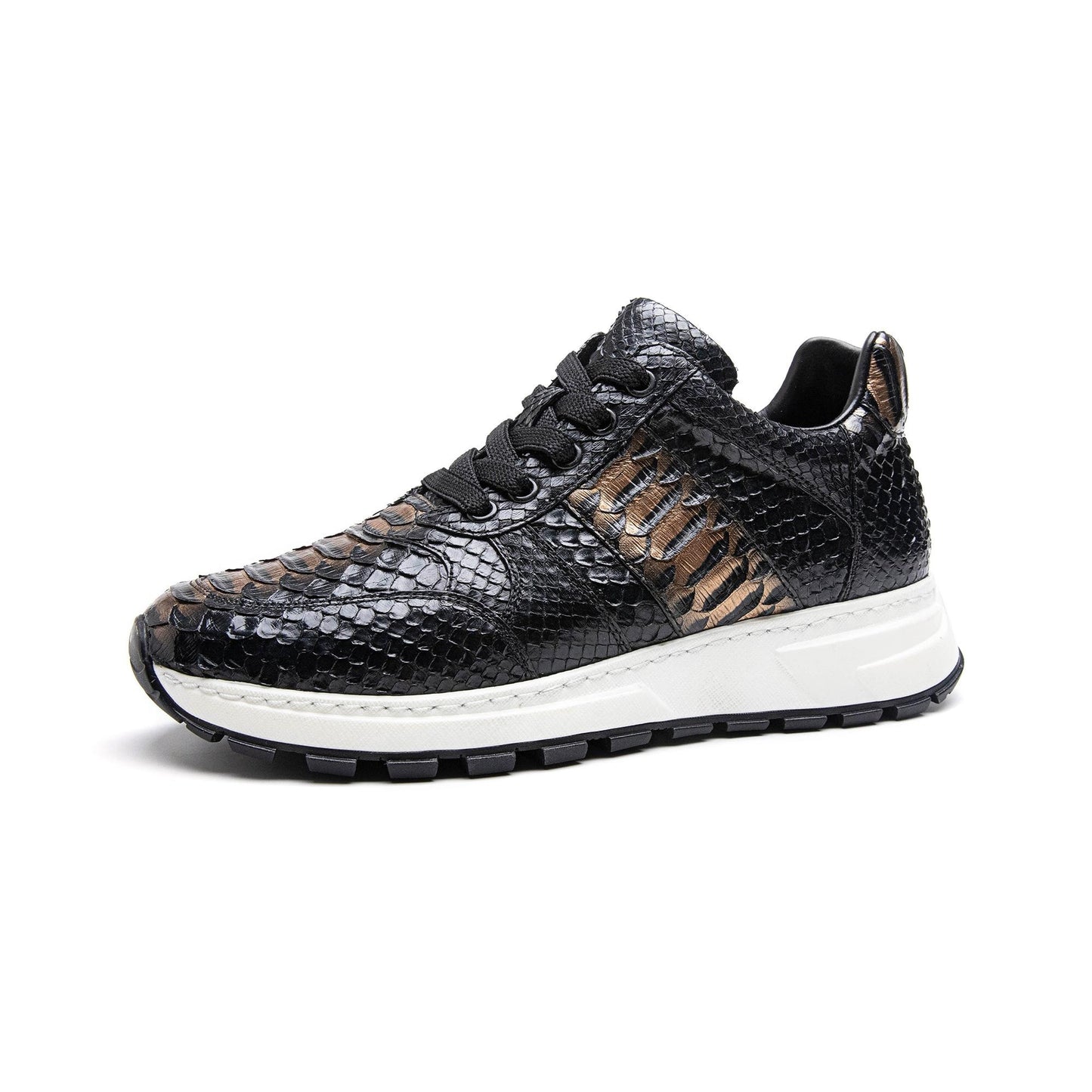 Crafton Heritage Men's Python-Embossed Breathable Sneakers - Summer Anti-Slip Casual Running Shoes