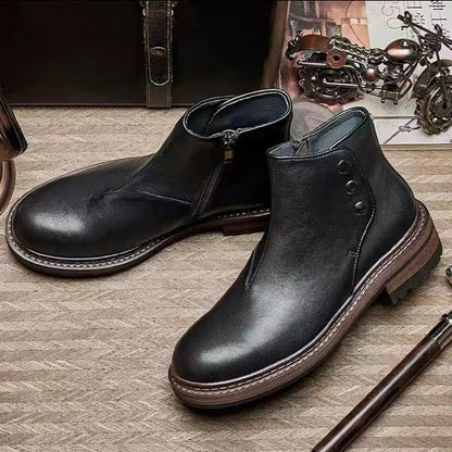 Calveto Fashion Leisure Retro Trend British Boots