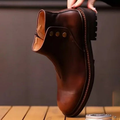 Calveto Fashion Leisure Retro Trend British Boots