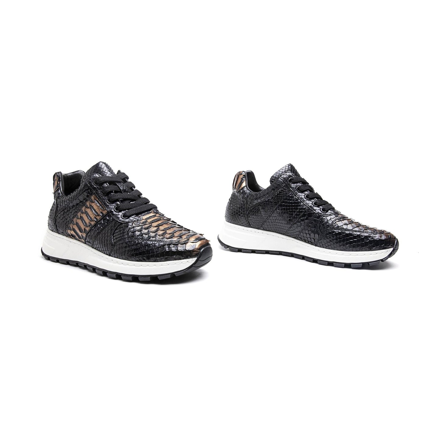 Crafton Heritage Men's Python-Embossed Breathable Sneakers - Summer Anti-Slip Casual Running Shoes