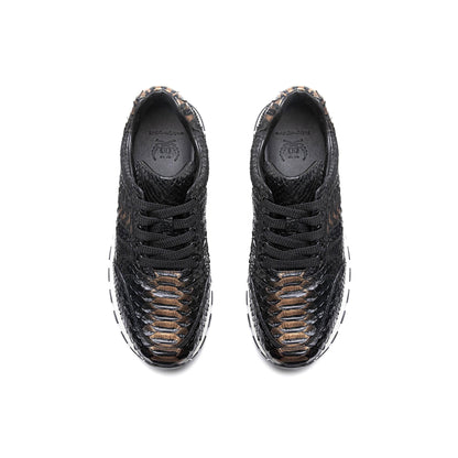 Crafton Heritage Men's Python-Embossed Breathable Sneakers - Summer Anti-Slip Casual Running Shoes