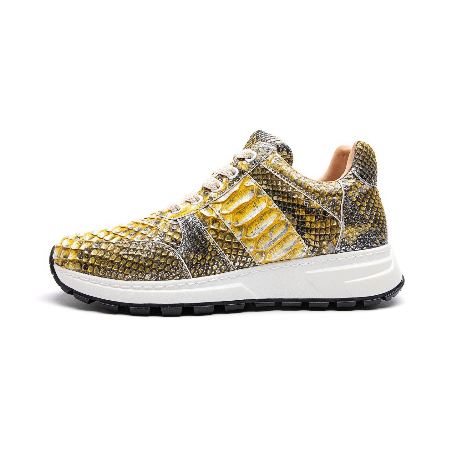 Crafton Heritage Men's Python-Embossed Breathable Sneakers - Summer Anti-Slip Casual Running Shoes