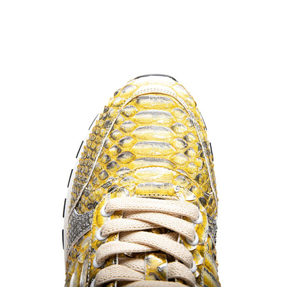 Crafton Heritage Men's Python-Embossed Breathable Sneakers - Summer Anti-Slip Casual Running Shoes