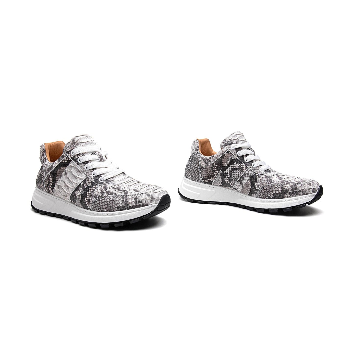 Crafton Heritage Men's Python-Embossed Breathable Sneakers - Summer Anti-Slip Casual Running Shoes