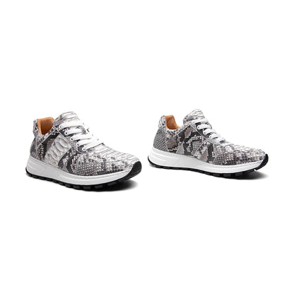 Crafton Heritage Men's Python-Embossed Breathable Sneakers - Summer Anti-Slip Casual Running Shoes