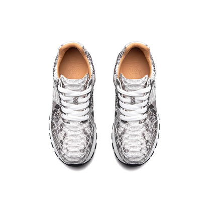 Crafton Heritage Men's Python-Embossed Breathable Sneakers - Summer Anti-Slip Casual Running Shoes