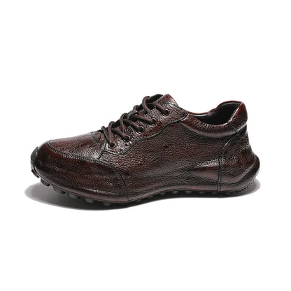 Crafton Heritage - Men's Genuine Wild Cowhide Breathable Soft Sole Stylish Business Retro Casual Jogging Shoes