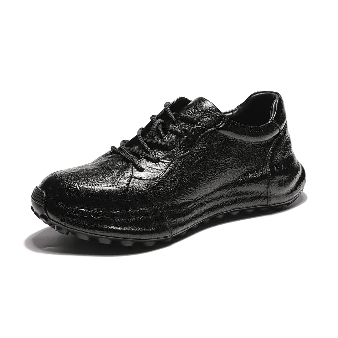 Crafton Heritage - Men's Genuine Wild Cowhide Breathable Soft Sole Stylish Business Retro Casual Jogging Shoes