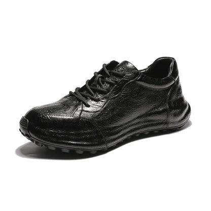 Crafton Heritage - Men's Genuine Wild Cowhide Breathable Soft Sole Stylish Business Retro Casual Jogging Shoes