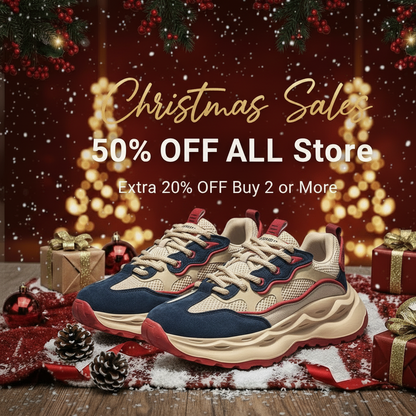 Calveto Handmade Retro Chunky Sneakers|Casual Jogging Shoes