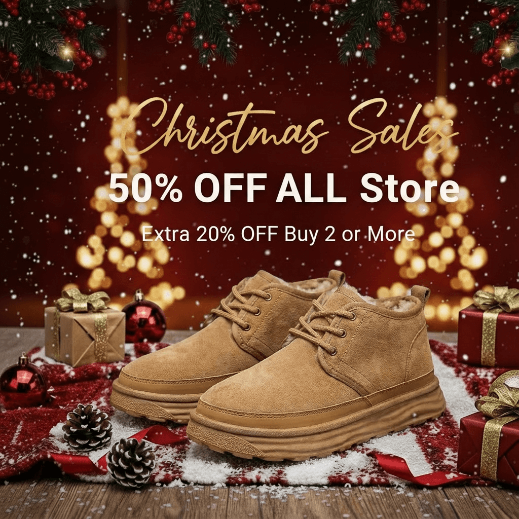 Calveto Men's Suede Leather Winter Snow Boots | Cozy Comfort Warm for Cold Weather Outdoor Casual Ankle Boots